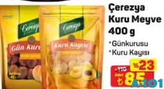 ÇEREZYA KURU MEYVE GÜN KURUSU/KURU KAYISI 400 G